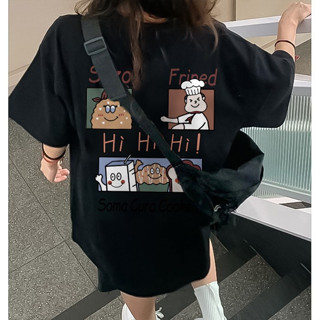 【Veee】100%純棉 t恤 短袖 夏季 oversize t恤 寬鬆 女生衣服 韓版上衣 ins 風 顯瘦 長版上衣
