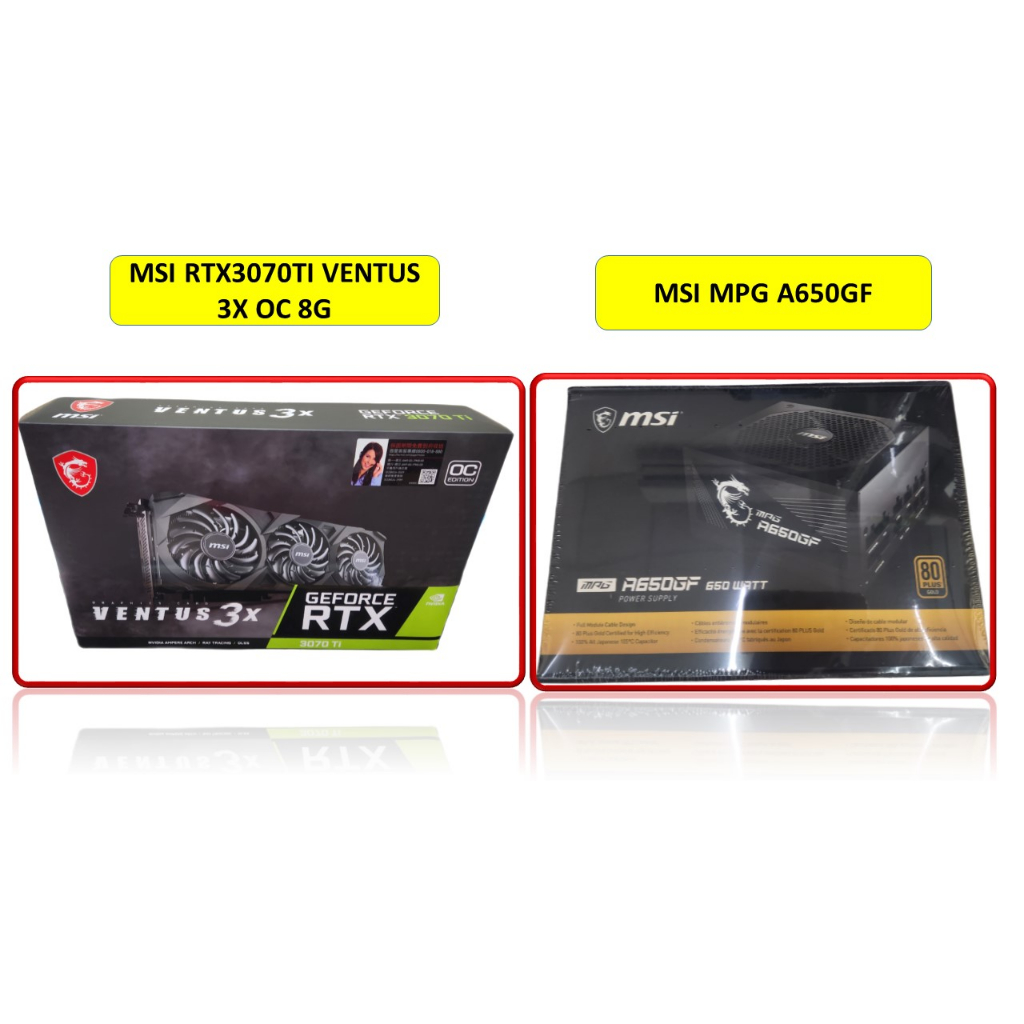 MSI RTX 3070 TI VENTUS 3X OC 8G+MSI MPG A650GF