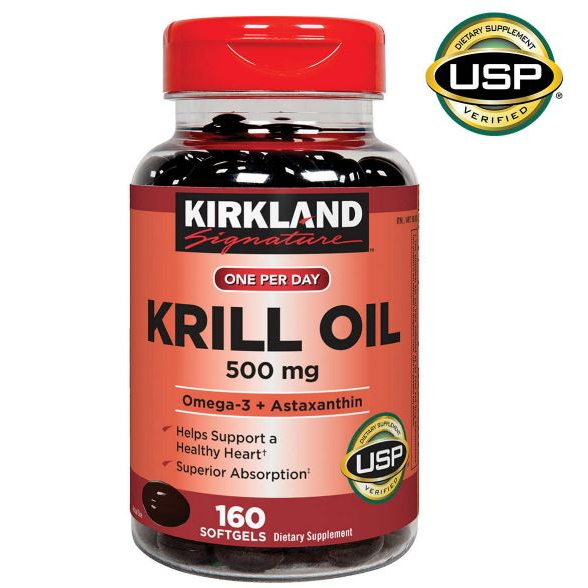 現貨【iGenius🌟】美國Costco⭐Kirkland 科克蘭 Krill Oil 磷蝦油 500mg 160顆膠囊
