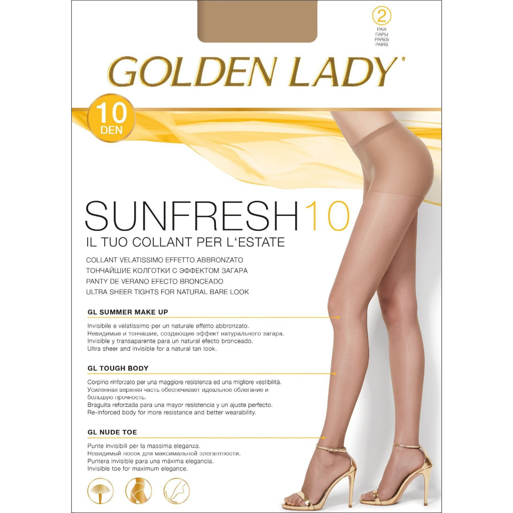 °☆就要襪☆°全新義大利品牌 GOLDEN LADY SUNFRESH 極致超薄透明絲襪(10DEN)