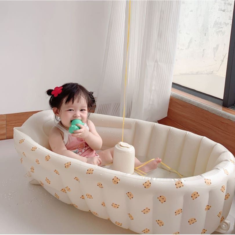 嬰兒可折疊充氣便攜洗澡盆