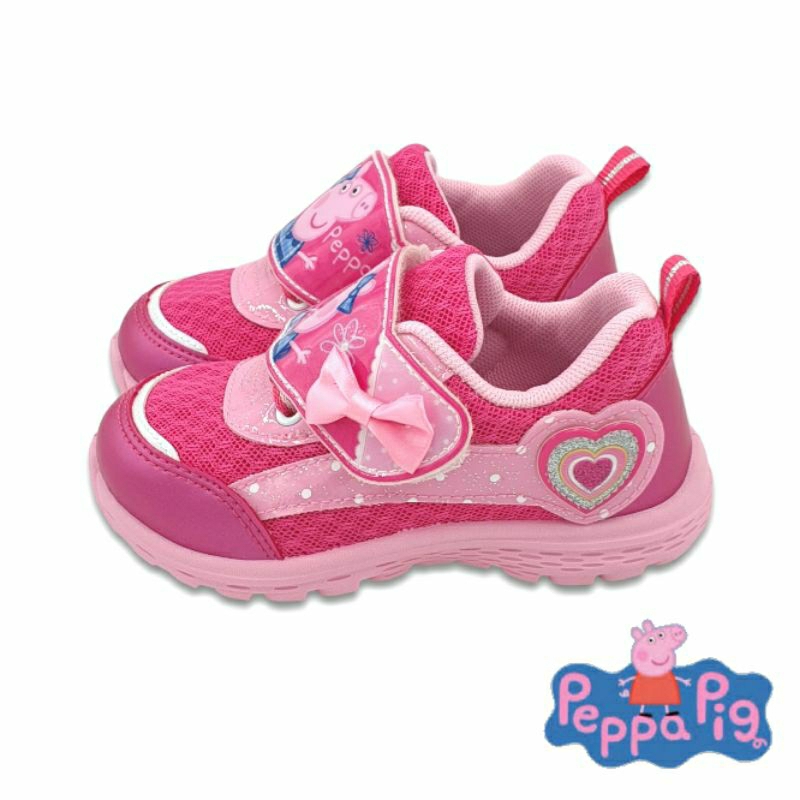 【MEI LAN】佩佩豬 Peppa Pig 兒童 輕量 透氣 運動鞋 止滑 防臭 台灣製 正版授權 8582 桃色