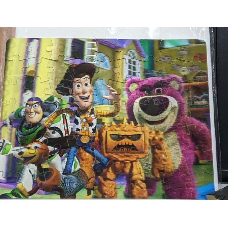日本迪士尼 玩具總動員 熊抱哥 草莓熊 3D拼圖 絕版 稀有 收藏
