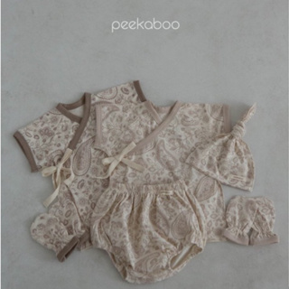 現貨【 𝐒𝐢𝐳𝐞:𝟑𝐌】 🇰🇷韓國童裝 peekaboo變形蟲新生兒開襟衫套裝 新生兒服飾