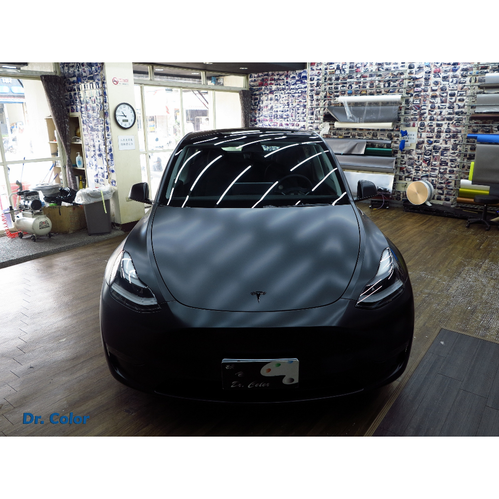 Dr. Color 玩色專業汽車包膜 Tesla Model Y  全車包膜細紋自體修復消光透明犀牛皮 (LNPPF)
