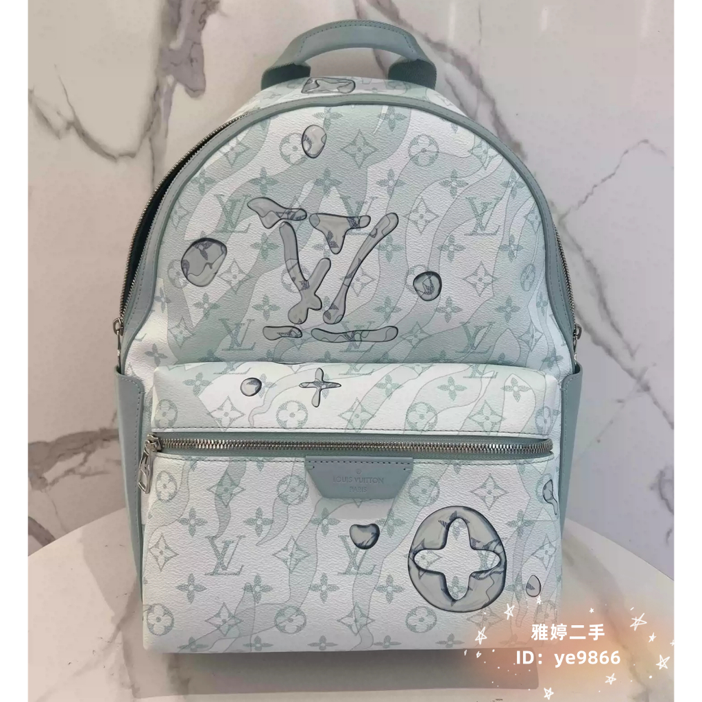 雅婷二手 LV 路易威登 Discovery 背包 M22519 水波紋老花 水墨 書包 雙肩包 後背包