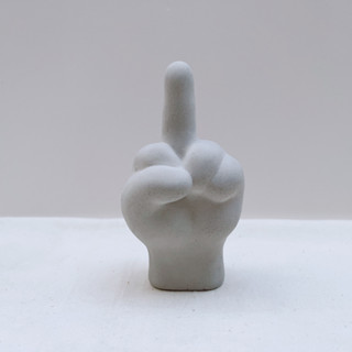 〖T-bone〗小手 比中指 水泥 擴香石 戒指座 聖誕 交換禮物