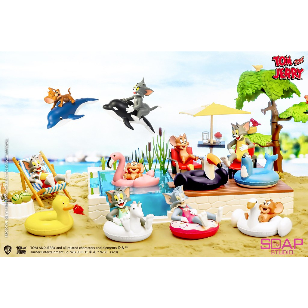 <蛋黃限定>🐱新貨到🐭 TOM and JERRY 湯姆貓和傑利鼠 泳池派對 盒玩~全新現貨^^
