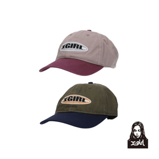 X-girl LINE OVAL LOGO 6PANEL CAP 帽子 105233051003