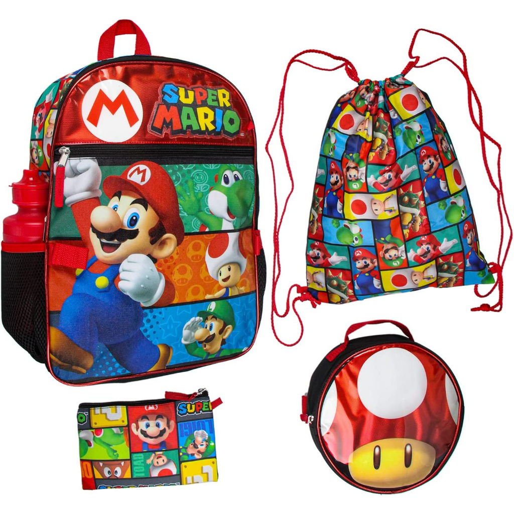 ❤️正版❤️美國代購 任天堂 超級瑪利歐 MARIO 路易吉 兒童 男童 書包 後背包 餐袋 水壺 背包  便當袋