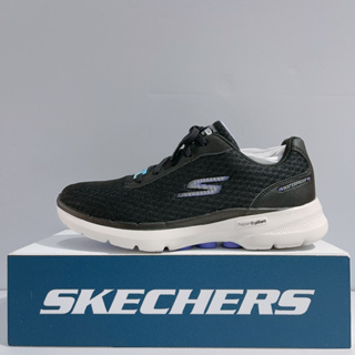 SKECHERS GO WALK 6 女生 黑色 輕量 透氣 防水 健走鞋 運動 慢跑鞋 124549BKLV
