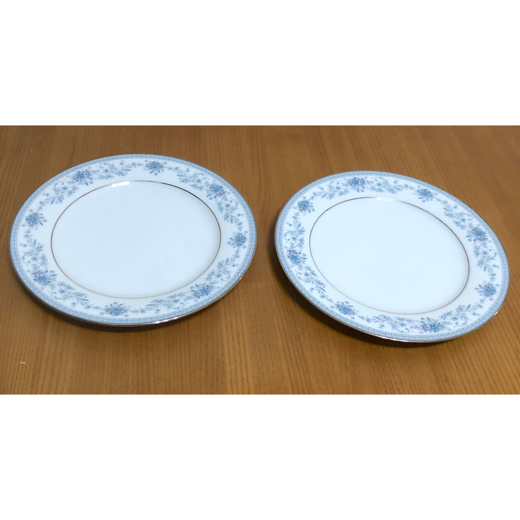 Noritake BLUE HILL 26CM 圓形 餐盤 共2只 MADE IN JAPAN 絕版品