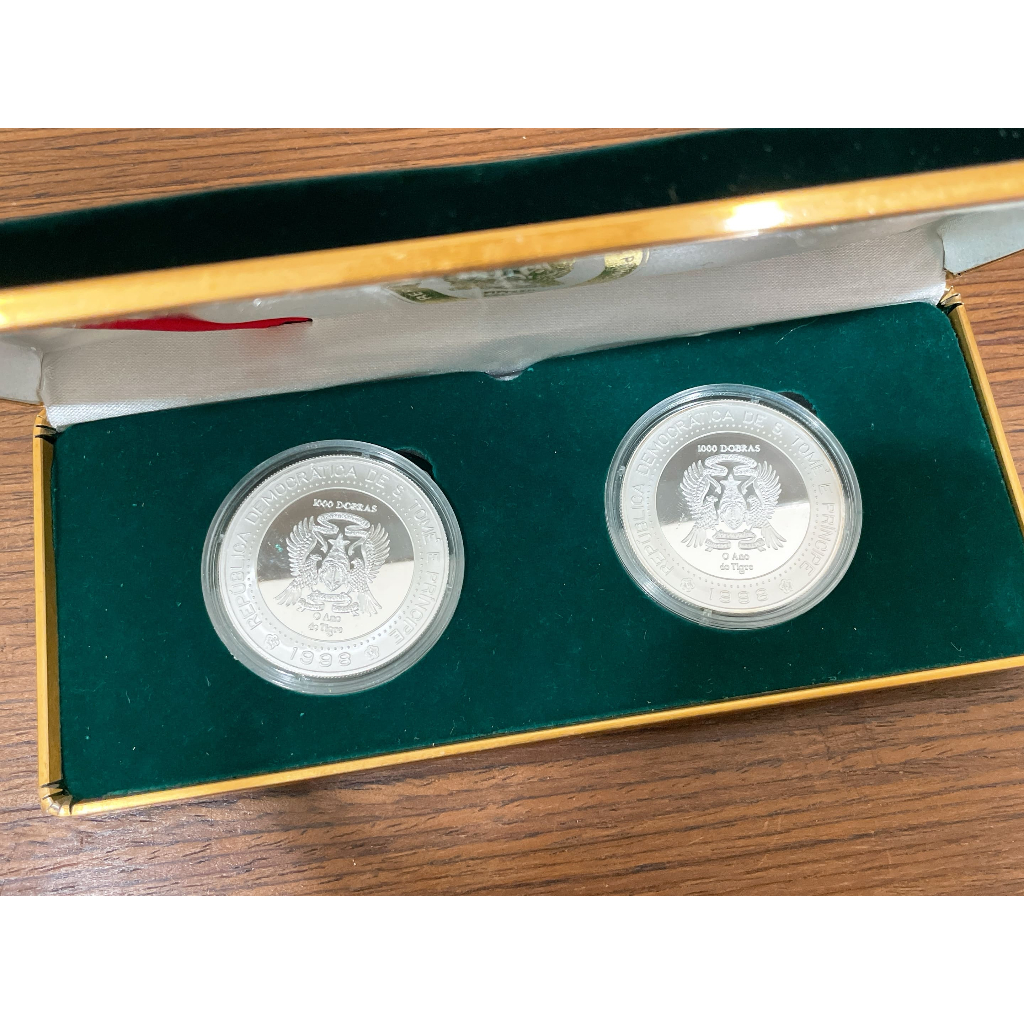 1998年虎年紀念銀幣 瑞士鑄幣場 泛亞銀行 (完整盒裝)