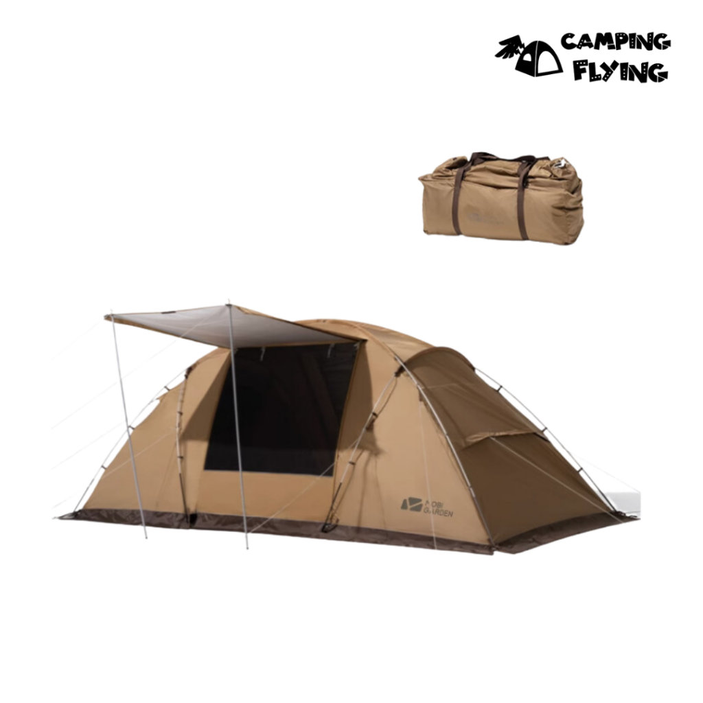 MOBIGARDEN 世家4 雙峰帳 雙峰帳篷 沙色露營 露營帳 天幕帳 台灣現貨 campingflying 想露飛飛