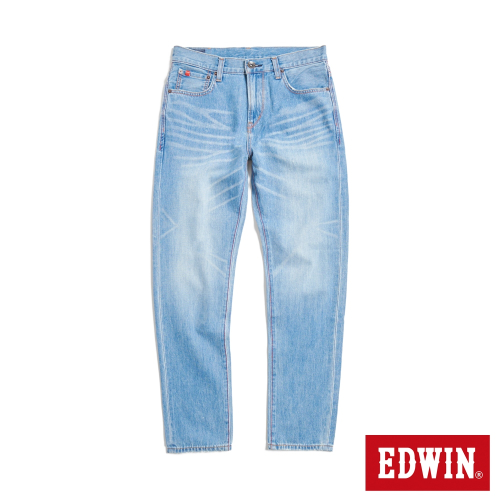 EDWIN 紅標 寬版錐形牛仔褲(漂淺藍)-男款