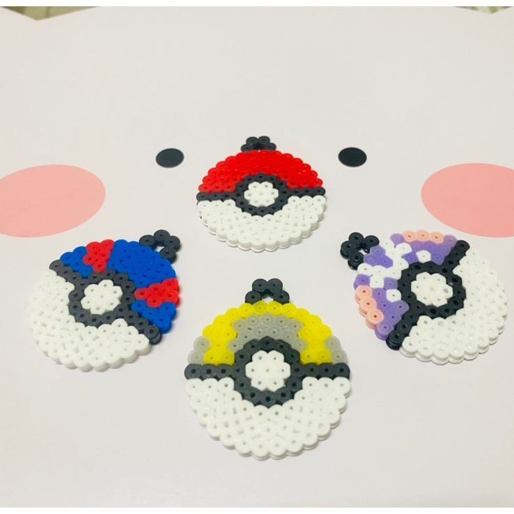 【豐豆】現貨拼豆/寶可夢精靈球吊飾//Pokemon Gaole/鑰匙圈/手工禮品/兒童/禮物/錦標賽/聖誕節