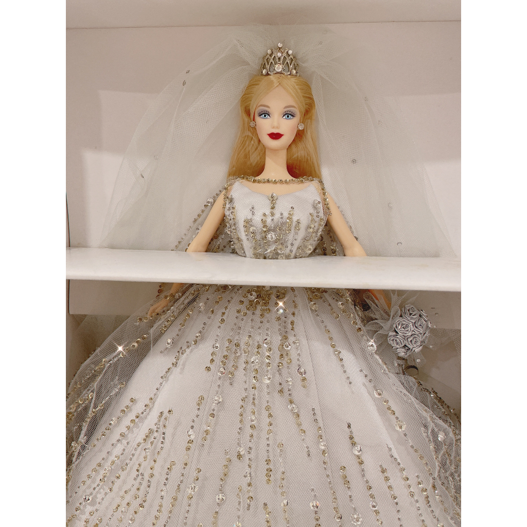 💖Barbie🩰芭比娃娃〖紀念千禧年～水鑽新娘芭比〗限量收藏系列 正版美泰兒Mattel