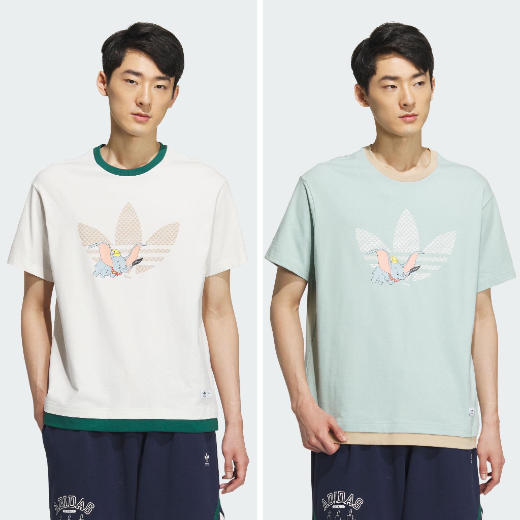 【豬豬老闆】ADIDAS ORIGINALS DISNEY 小飛象 聯名 短T 男款 米白IN1071 綠IN1073