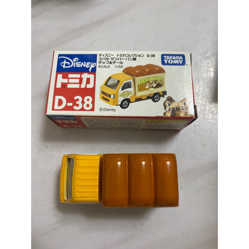 Tomica 絕版 中製Disney D-38 奇奇蒂蒂 麵包車 宣傳車 販賣車（盒損）