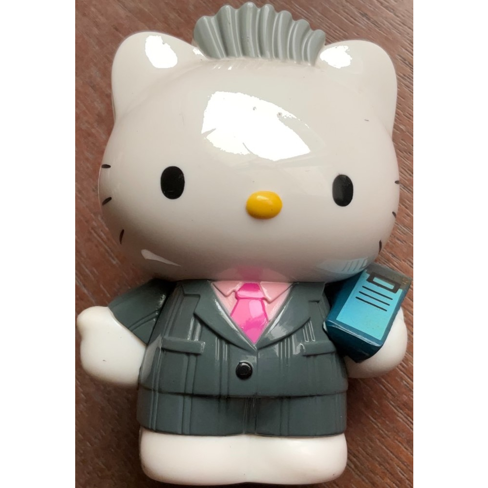 小明收藏 Hello Kitty 角色扮演派對公仔 §書桌系列§『白領 Daniel』〝藍筆〞