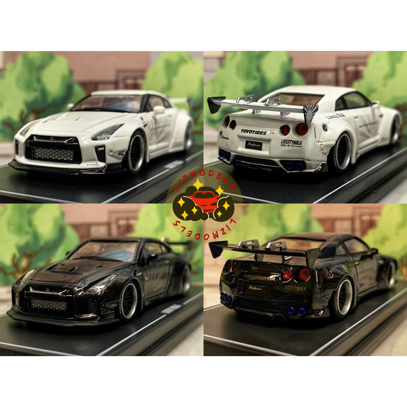 🔅里氏模型車 絕版 1/64 Nissan GTR GT-R LB正版授權 白色 黑色 LBWK 日產 Mini GT