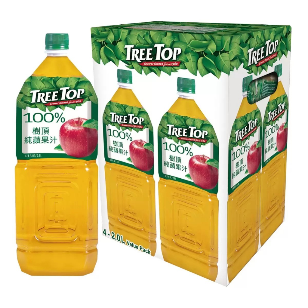 好市多代購-Tree Top 蘋果汁 2公升 X 4入