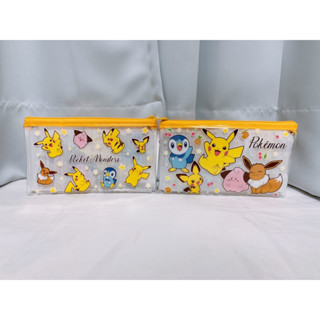 日本🇯🇵百元商店Pokémon 皮卡丘 寶可夢 筆袋 透明筆袋 收納袋 防水收納袋 零錢包 小物收納