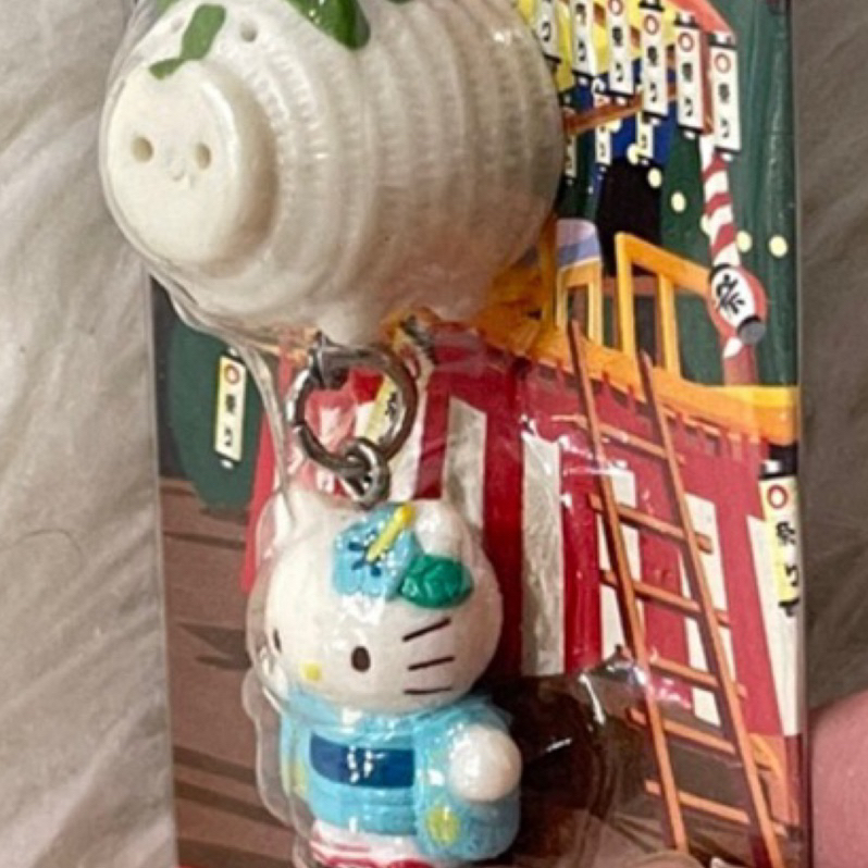 日本進口Hello Kitty 祭典和服娃娃和豬豬造型蚊香賀吊飾