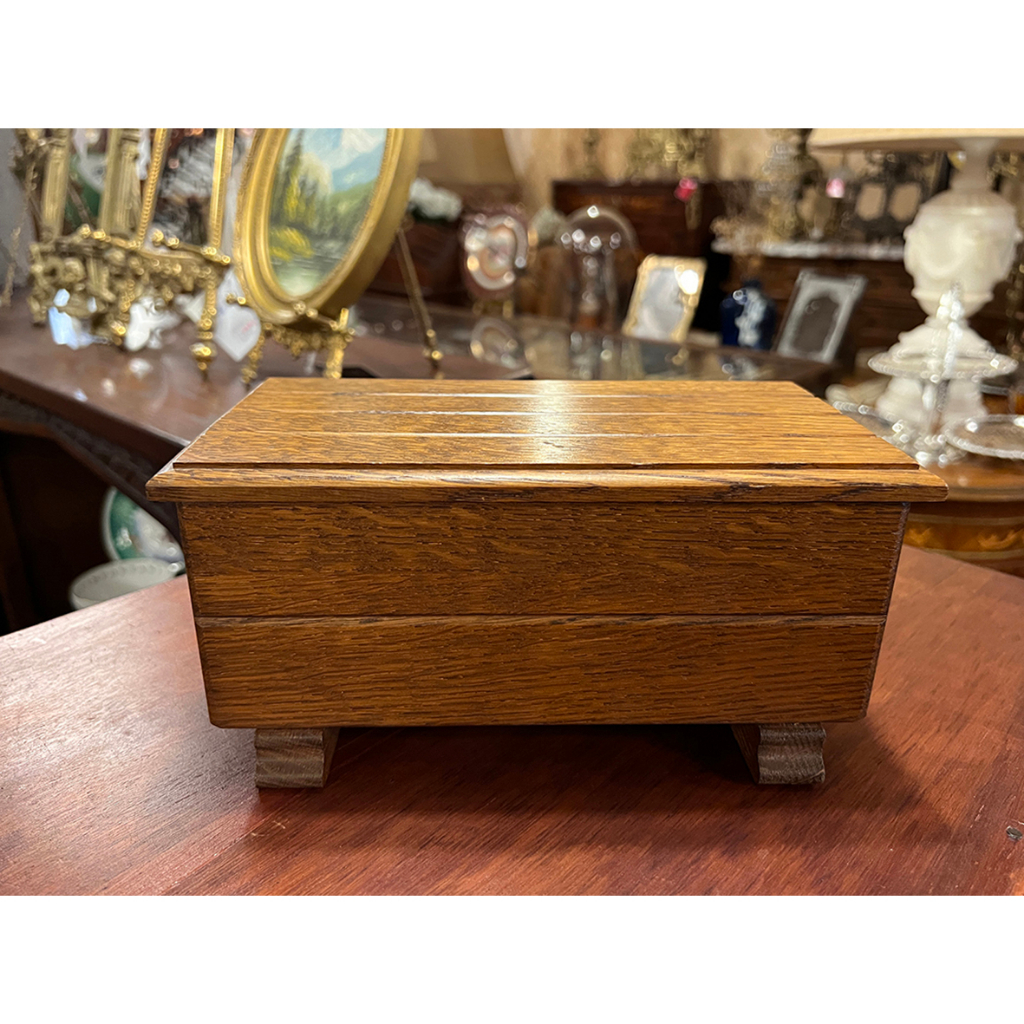 #19世紀 比利時手工橡木實木收納盒   #923050