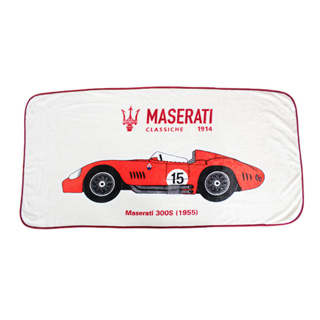 瑪莎拉蒂 Maserati 經典毛毯(300S-1955)-白