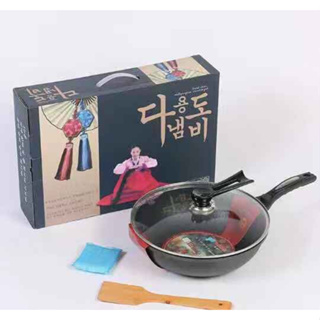 韓國麥飯石不沾鍋＋鍋蓋 32公分炒鍋 平底鍋