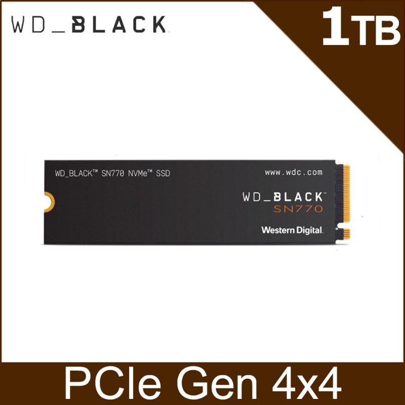 WD 黑標 SN770 1TB NVMe M.2 PCIe SSD/電競主機/電腦主機/專用