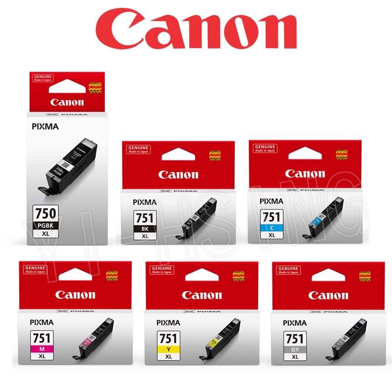 Canon PGI-750XL PGBK CLI-751XL BK/C/M/Y/GY 原廠高容量墨水匣