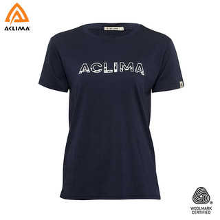 挪威[ACLIMA]LW Classic Tee Logo W / 歐洲製女款美麗諾羊毛輕量LOGO T恤《長毛象》