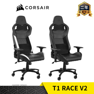 CORSAIR 海盜船 T1 RACE V2 電競椅 純黑 黑白 皮質 Gamer Space 玩家空間