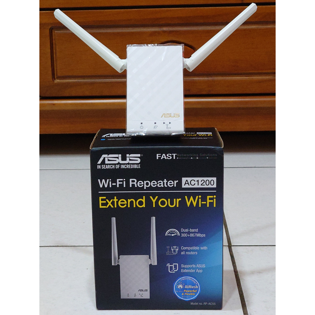 ASUS 華碩 RP-AC55 AC1200 雙頻 WiFi訊號延伸器 無線訊號增強器 AiMesh節點