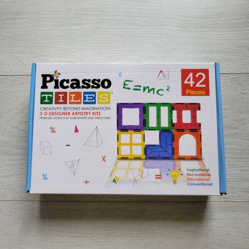 (二手) 兒童益智玩具 - PicassoTiles 美國畢卡索 磁力積木(42 片) 任意組合激發創意無限!