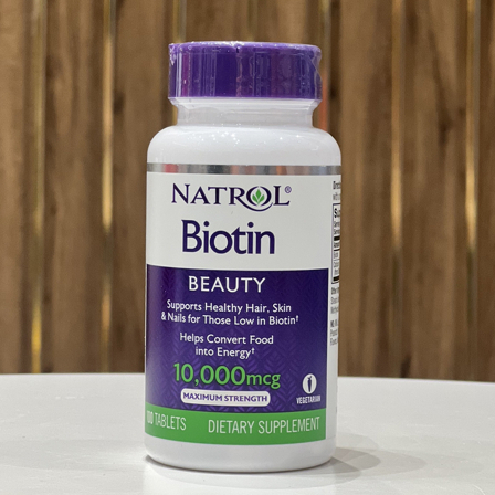 🌈Natrol 納妥 高單位濃縮膠囊 生物素10000微克 100錠 Natrol Biotin 維生素B群 維他命B7