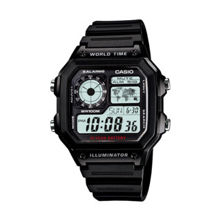 CASIO卡西歐 數位/指標 世界地圖顯示 AE-1200WH-1A 42.1mm