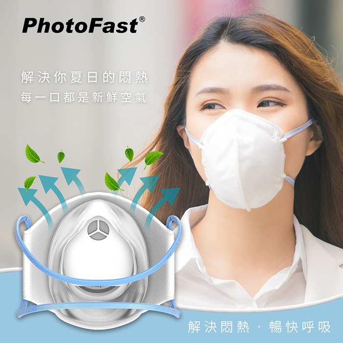 🔥現貨快速出貨🔥【PhotoFast】口罩型空氣循環小風扇 夏日解悶神器30/60/90片濾材組 口罩風扇 口罩循環風扇