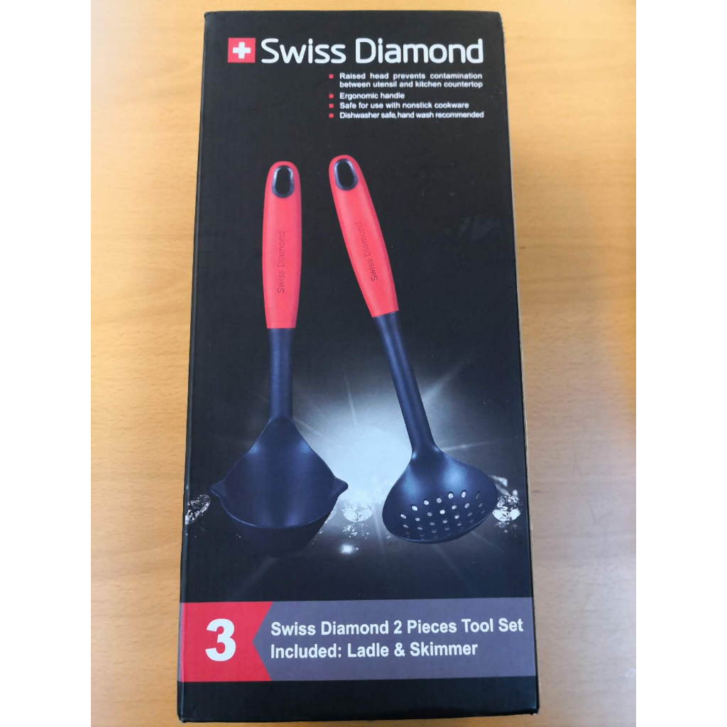 Swiss Diamond 瑞士鑽石 矽膠 湯勺+漏勺 全新未使用