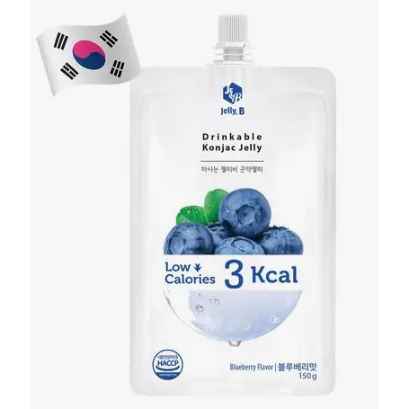 【韓國 Jelly.B】低卡蒟蒻果凍 藍莓味150g （效期：2023.11.04）