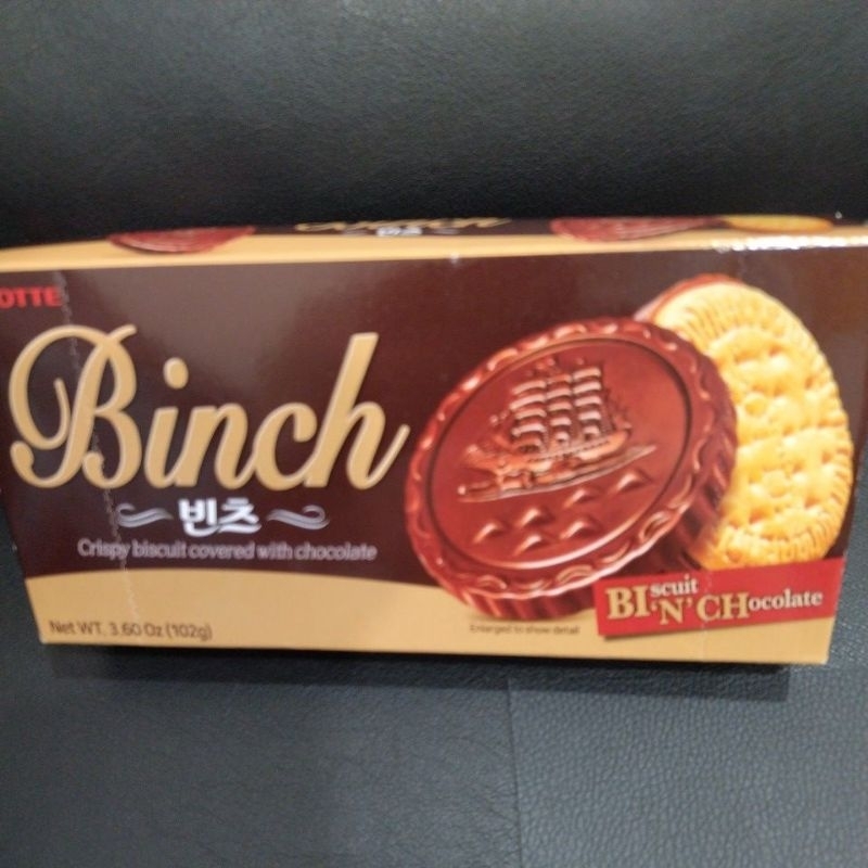 韓國樂天Binch巧克力餅乾102g