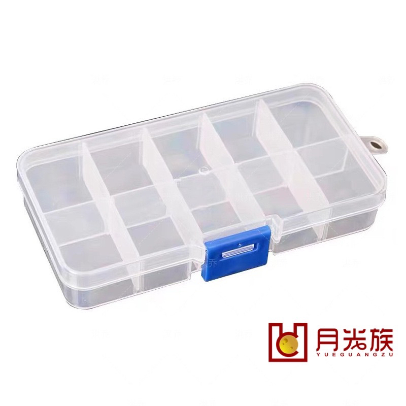 台灣現貨 透明10格收納盒 可拆式 收納小物 飾品收納盒 PVC透明包裝盒 展示盒 簡約收納盒 方盒 透明壓克力 飾品盒