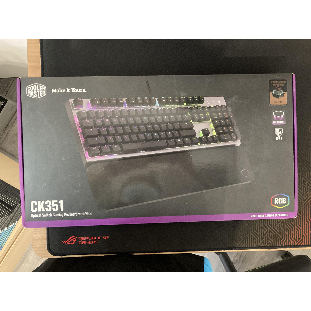 Cooler Master CK351 機械式 RGB 電競鍵盤 (茶軸)