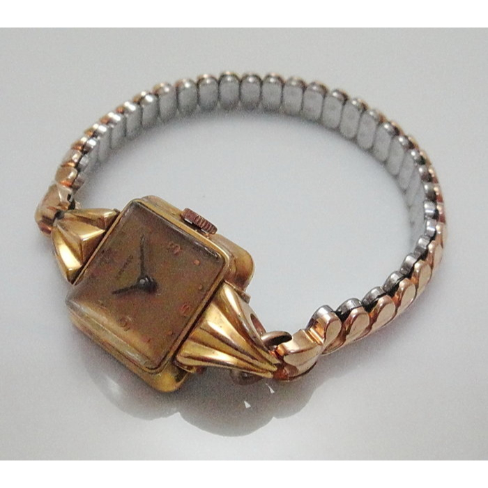 【拾年之路】 50年代絕版瑞士獨立錶廠Grewaco 17石鍍金機械錶/淑女錶(免運)