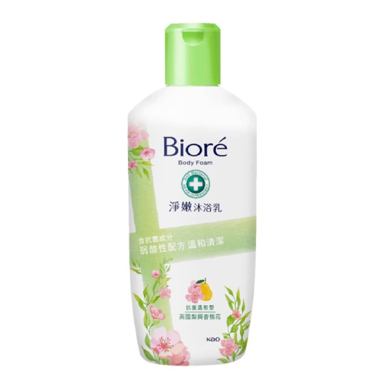 【蜜妮Biore】淨嫩沐浴乳－英國梨與杏桃花 300g