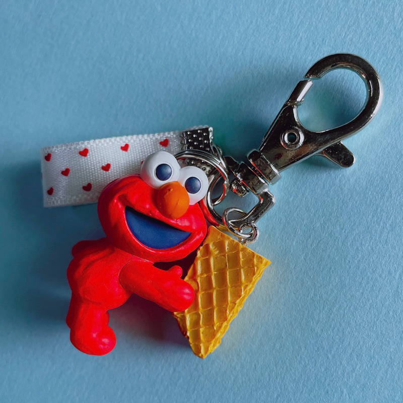 (現貨📦）芝麻街Elmo鑰匙圈/手作吊飾/公仔玩具/餅乾🍪
