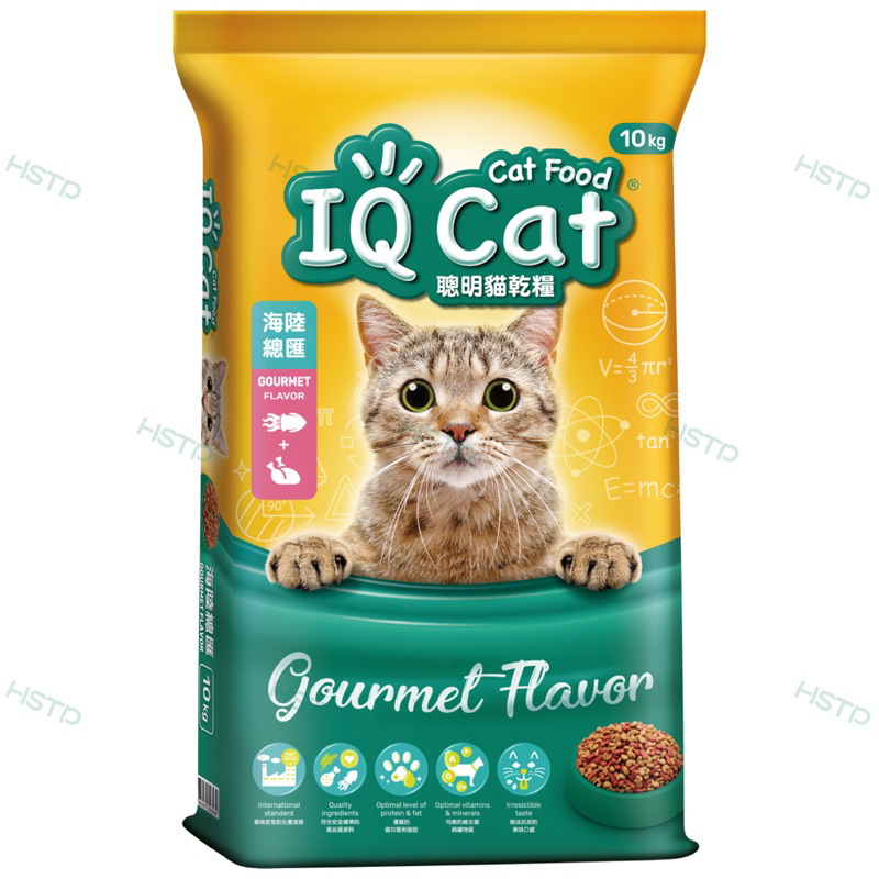 IQ Cat 聰明貓乾糧-海陸總匯（10kg / 包）IQ Cat聰明貓飼料10公斤