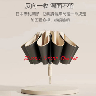 【左都】透明環黑膠防曬傘反向傘 加大防曬傘 防回彈 德國紅點獎 防紫外線 抗UV 不透光 醫美防曬 遮陽傘 晴雨兩用雨傘